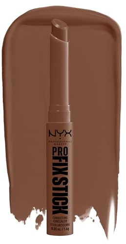 NYX Professional Makeup Korrigierender Concealer, Kaschiert Augenringe, Unreinheiten, dunkle Flecken und Verfärbungen ab, Mit Hyaluron, 12 Stunden Halt, Vegane Formel, Pro Fix Stick, Cocoa