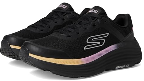 Skechers Max Cushioning Endeavour Canova Sneakers för kvinnor, Svart/Rosa, 35.5 EU