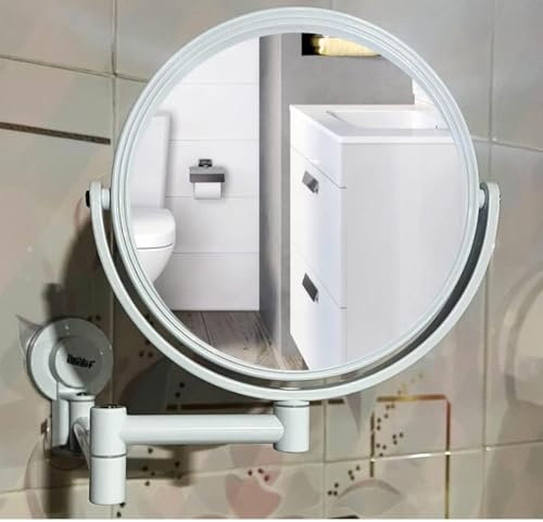 BATHLUX Espejo Plegable con Doble Cara A Ventosa BAÑO