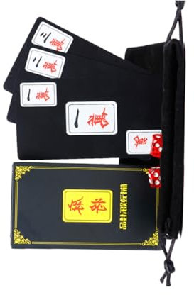 Alasum 1satz wasserdichte PVC Mahjong Karten Handliche Langlebige Spielkarten Für Zuhause Bar Oder Büro Für Poker Und Mahjong Unterhaltung