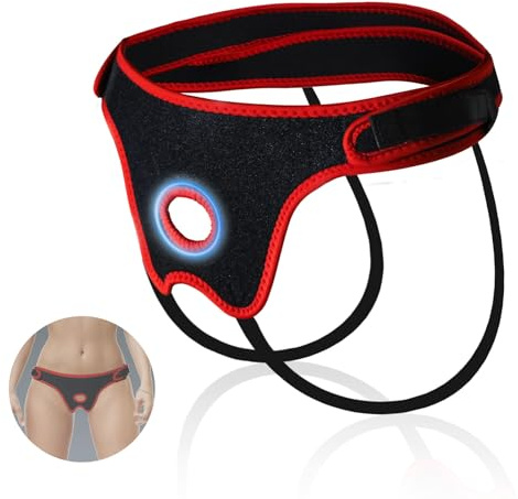 Strap On Harness Adult Sex Toys, Comfortable Elastic Neoprene Strapon Harness, Soft Skin-Friendly, Adjustable Velcro Straps, for Men, Women, Lesbian Couples, Pegging Play, Fits Waist 23''-54''