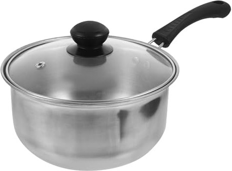 FUNOMOCYA Kochtopf Mit Deckel Kleiner Milchtopf -suppentopf Zum Kochen Für Nudeln Und Suppenreis Wärmebeständig Und Einfach Zu Reinigen Für Haushalt Geeignet