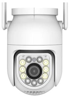 VEKELETE Telecamera Wi-Fi Esterna Tuya 8MP 4K HD Dome PTZ Telecamera di Sicurezza Monitoraggio Automatico Telecamera IP da 5MP Monitor di videosorveglianza CCTV(A/U,8MP with 64GB Card)