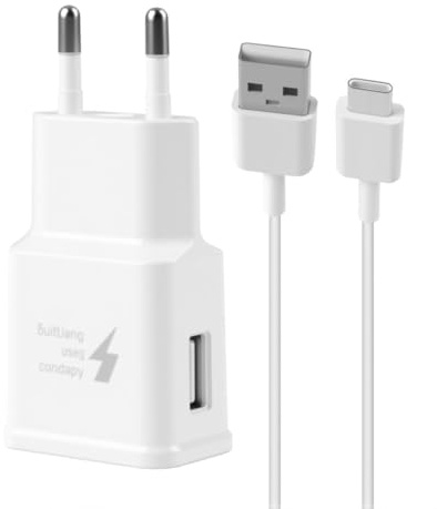 Cargador Carga Rápida Tipo C 15W Adaptador de Corriente USB con Cable 1.5M para Samsung Galaxy S24 S23 S22 S21 A54 A53 A34 A14 Note 20 Enchufe Móvil Universal