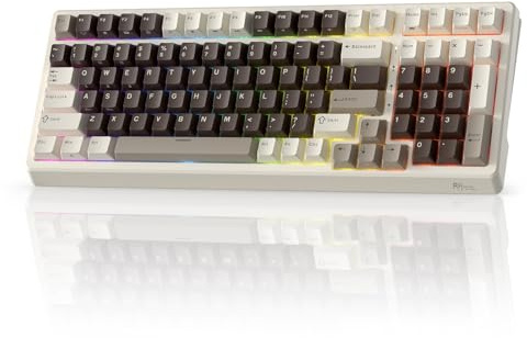 RK ROYAL KLUDGE F99 trådlöst mekaniskt tangentbord, packningsstruktur | 95 % RGB-tangentbord 100 tangenter, tre lägen BT/2,4 GHz/USB-C, förbelysta anpassade switchar, PC/Xbox/PS4/PS5