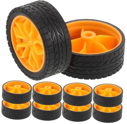 ERINGOGO 28stücke Gummis Spielzeug Auto Räder Für Spielzeugautos Und Spielzeuglastwagen DIY Bastelset Ersatzteile Für Rc-Autos Kleine Räder Zum Zusammenbauen Für Kinderspielzeug