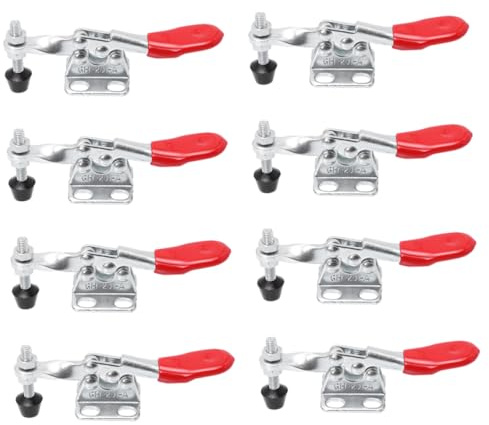 BAZEITFLOW 8 Piezas Abrazadera Rápida Horizontal de Rápida Antideslizante para Herramientas