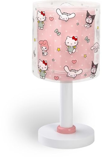 Dalber Lámpara Infantil de Mesilla Hello Kitty & Friends 41251 G4 | Lámpara infantil de mesa o mesita; G4 4W LED - Bombilla incluida; Luz Quitamiedos