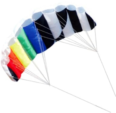 Double Line 1,4m Sport Drachen für Erwachsene, Akrobatik Stunt Drachen mit Regenbogenstreifen für Park Strand Outdoor Unterhaltung