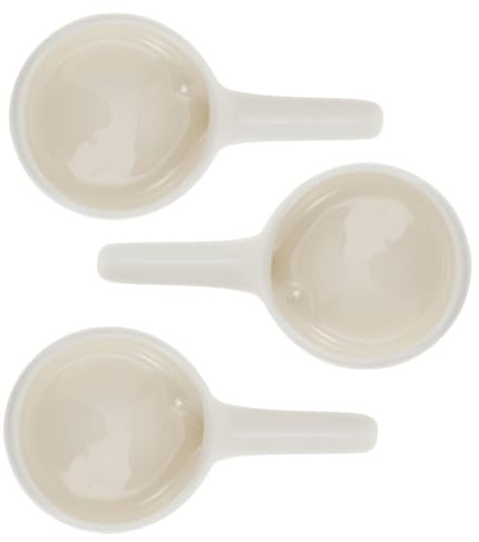 MUELODSIC Lot de 3 Porte-bougies Chauffe-plat en Céramique Blanche avec Poignée, Support Créatif et Chic pour Créer une Ambiance Chaleureuse et Confortable