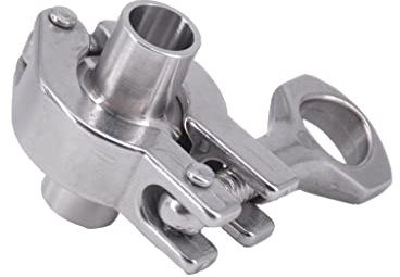 Morsetto con cappuccio terminale saldato, Set di morsetti a tre vie SS304 con ghiere di saldatura e guarnizione da 0,5 pollici for tubo da 16 mm di diametro esterno, 4 pezzi