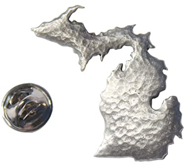 Hastings Pewter Company Michigan Pin lapel pin tie tac hat pin state jewelry