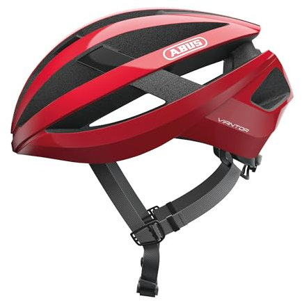 ABUS Rennradhelm Viantor - Sportlicher Fahrradhelm für Einsteiger - für Damen und Herren - Rot, Größe S