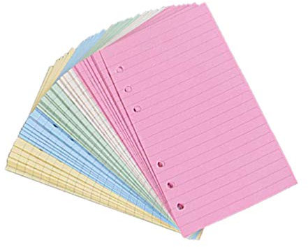 Gatuida 50 Bunte Trennwände Spiralnotizbücher Nachfüllbares Tagebuch Ausgekleidet Notizbuch Papier Farbiges Liniertes Papier Gelochte Nachfüllpapiere Kleines Füllpapier Umschlag Spiral- A5