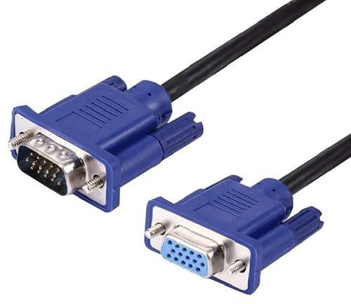 2m Vga Male Monitor Cable 15 Pin Svga Lead Pc Lcd Tft Tv Projector Female Led