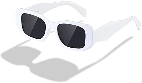 kimorn Rechteck Sonnenbrille für Frauen Männer Trendy Retro Trendy Sonnenbrille 90's Vintage Square Frame
