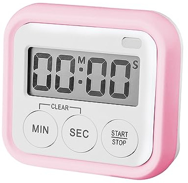 Eieruhr Digital Küchentimer für Kochen Big Digits Display,Kitchen Timer mit Lauter Alarm/Magnetischer Rückseite Eieruhr mit Stoppuhr 99min 59sek Küchentimer Kurzzeitwecker Küche Kurzzeitmesser (Rosa)