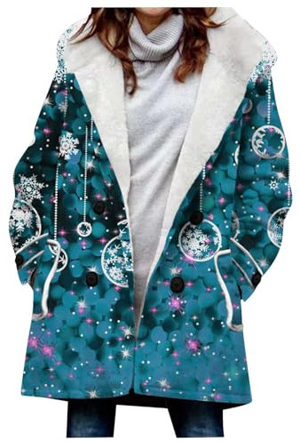 KONG JIMFAN Strickjacke Damen Lang Imprägnierspray Jacke Sweatshirt Damen Ohne Kapuze Winter Jacken Strickjacke Damen Jackett Damen Hoodie Oversize Daunenjacke Übergangsjacke Damen(Blau,XL)