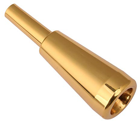 Mxfans 1.5C Size Trumpet Mouthpiece Brass Gold-plated Heavy Bullet Shape Musical Instrument Part