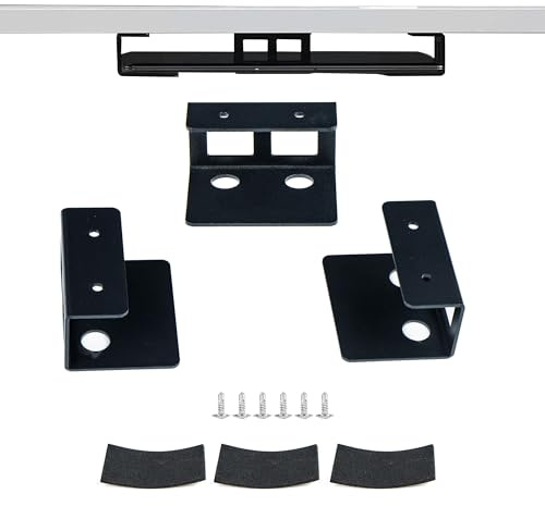 xtemtoamz Soporte Bajo Escritorio para Portátil, Almacenamiento para Ordenador Portátil, Soporte de Aluminio con Tornillo, Compatible para 0-40mm, Negro