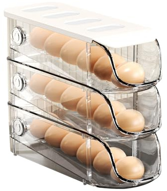 Boîte de rangement pour œufs de réfrigérateur - Matériau de qualité supérieure - Grande capacité - Blanc