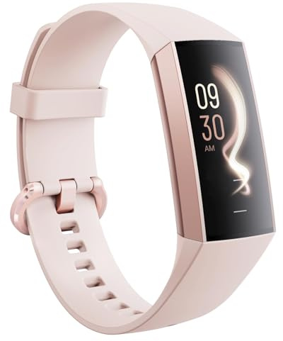 findtime Fitnessuhr Damen Herren AMOLED-Display Fitness Tracker mit Benachrichtigung Schrittzähler Uhr Smartwatch Damen mit Herzfrequenz-/Blutdruckmessung Schlafmonitor Sportmonitor für Android iOS