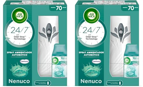 Air Wick Freshmatic Aparato y Recambio de Ambientador Spray Automático, Aroma a Nenuco (Paquete de 2)