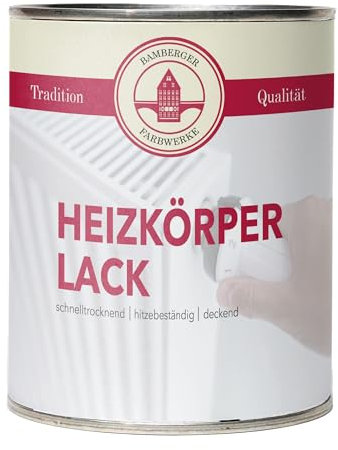 Bamberger Farbwerke Heizkörperlack Heizungsfarbe Hitzebeständig Heizungslack Metalllack (Sandstein glänzend 750ml)