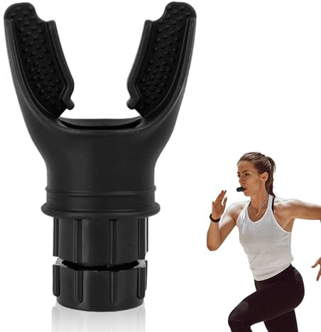 Breathing Trainer Portable Lung Trainer Black Lung Exerciser Adjust Resistance Lung Flexer Improves Lung Capacity Training Device Endurance Training Tool for Men Women