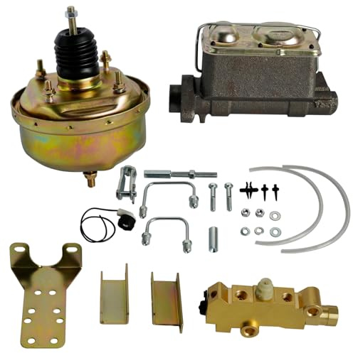 Power Brake Booster Master Cylinder Disc Drum Kit 7 Replacement for 1960-1966 Ford Falcon Mustang Lamerto