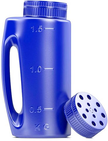 Tuxxjzm Handdüngerstreuer | 84,54 oz verstellbares Zifferblatt Salzstreuer Handheld - 1,5 kg Mehrzweck-Handstreuer für Salz, Schnee, Eisdünger, Grassamen