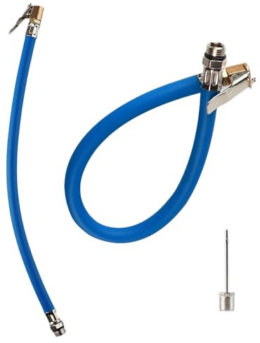 2 Stück Universal Reifenfüllschlauch, Ventil Luft Gummischlauch, Autoventil Inflator Schlauch, Luftpumpe Schlauch Auto, Reifenfüller Ventilverlängerung Schlauch Inflator für Auto Motorrad Fahrrad