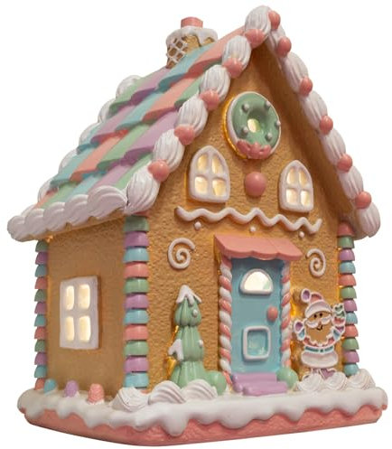 Christmas Paradise LED Lebkuchenhaus 25cm Weihnachtliche Dekoration Pfefferkuchenhaus bunt