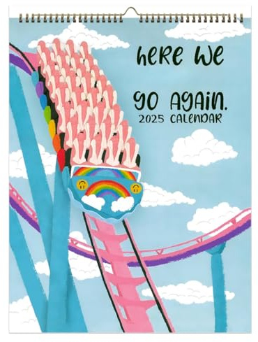 SIRLOMU Calendario 2025, Calendario, Planificador familiar, Calendario para jóvenes con temática de dibujos animados, para colgar (21 x 28 cm)