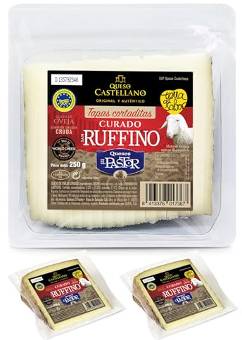 Queso El Pastor - Cuñas Cortadas - Envío 24 h - 0,5 kg de Queso Castellano Zamorano curado - Medalla de Oro World Cheese Award (2 Cuñas)