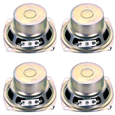 QUARKZMAN 2 unidades 10 W 8 ohmios altavoces pequeños carcasa de metal cuadrado altavoz interno micro anti-magnético para altavoces Mini DVD EVD multimedia móvil portátil