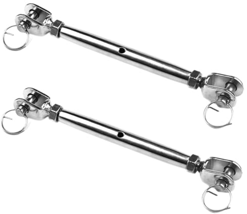Cabilock 2pezzi Turnbuckles in Acciaio Inox Ganasce Chiusura Sicura Resistenti Alla Corrosione Per Tendifilo Vigneto e Tensione Cavi