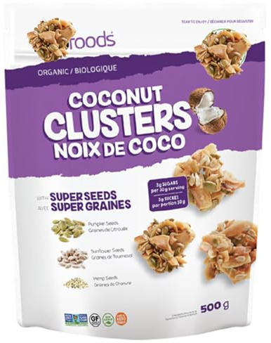 Organic Coconut Keto Clusters with Super Seeds 500g – Low Carb Snack with Pumpkin, Sunflower & Chia Seeds – Gluten-Free & Plant-Based