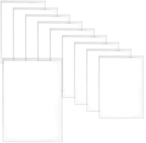 ZSUIQIN Copertine per Raccoglitori PVC, Confezione da 10 pezzi Custodia Rigida Tipo A3, Raccoglitore per presentazioni, Copertina per Fogli di Protezione, PVC Copertura, Trasparente, Finitura Lucida