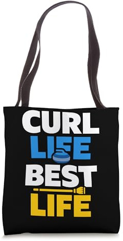 Curling Funny Sweep Hard Broom Cardio Ice Winter Sport Tote Bag