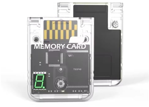 Plyisty Carte Mémoire 128 Mo pour RVL 001, avec 8 Cartes Virtuelles de 16 Mo, Affichage Numérique LED pour Sauvegarder le Stockage des Jeux