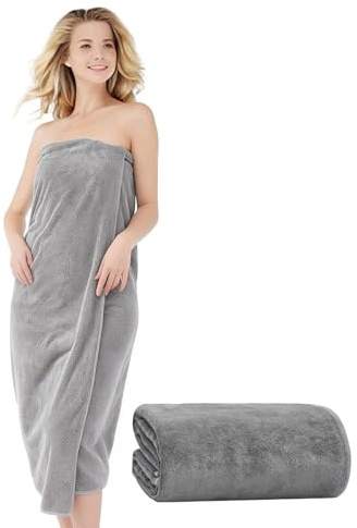 kelav Badetuch groß XXL Größe, 100 x 200 cm Weiches Frottee Saunatuch Anthrazit Grau, Sauna Frottee Bademantel Badetücher Duschtuch
