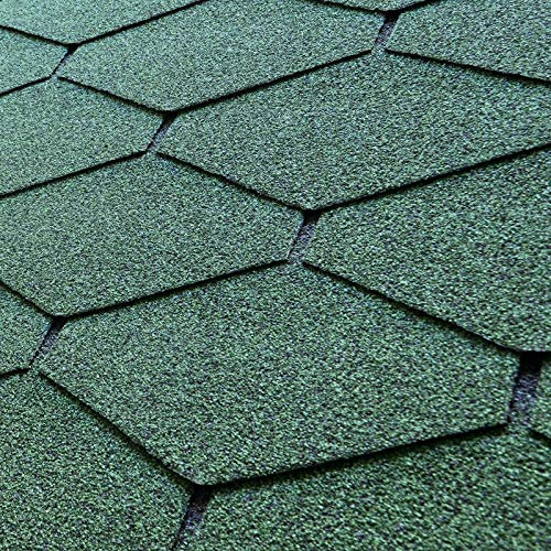 Dachschindeln 10er Pack Dreieck grün je 3 m² = Gesamt 30 m²