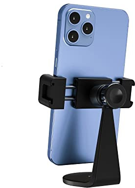 Pivo Support Intelligent réglable à 360° Vertical et Horizontal en aluminium pour Smartphone avec Adaptateur de Serrage Universel Filetage ¼ Pouce pour trépieds