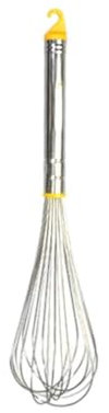 F-HOME Varillas De Batir, Batidor Manual, Batidor De Acero Inoxidable, Batidor De Huevo De Alambre for Mezclar, Batir, Cocinar, Remover, Hornear (Plata) (tamaño : L)
