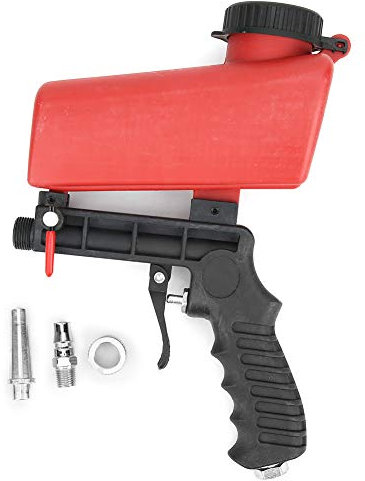 Pistolet à main Air Sand Blaster, embouts remplaçables au jet de sable pneumatique et connexion rapide, capacité de 21 lb 90PSL pression 700cfm mini dispositif de sablage bricolage