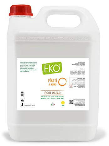 EKO Detersivo Piatti a Mano Ecologico Tanica 5L (Limone)