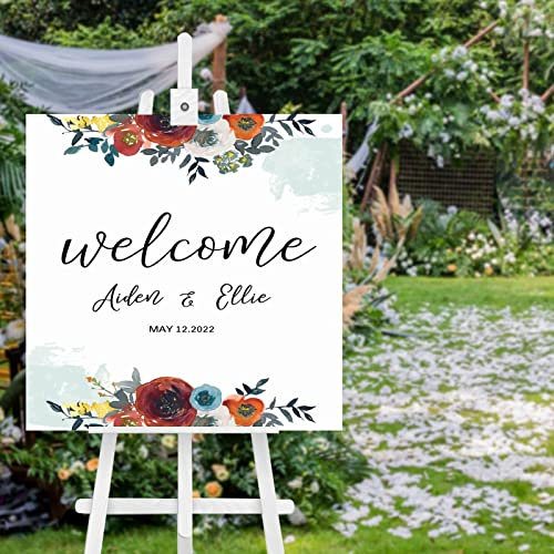 Personalisiertes Willkommensschild aus Holz, personalisierbar, Hochzeitsschild für Hochzeitsgäste, personalisiertes Willkommensschild für Hochzeitsgäste, personalisierbar, Willkommen zur Hochzeit,