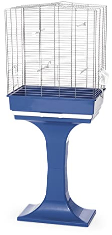 Gabbia per Uccelli Pappagalli Lisa con Piedistallo Colori Assortiti 53x32x128h