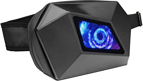 RGA LED Display Umhängetasche Wasserdicht Motorrad Rucksack Mit Pixel Art Animation Smart App Umhängetasche,Unterstützt Text/Bild/Gif-Animation